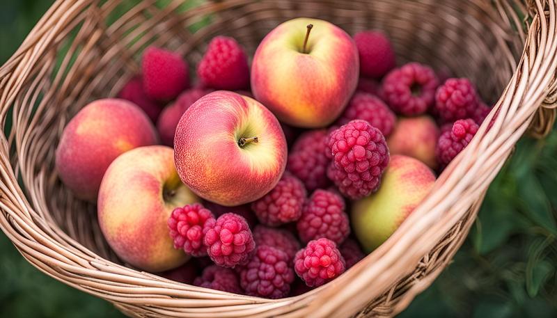 Apples Peach And Ras